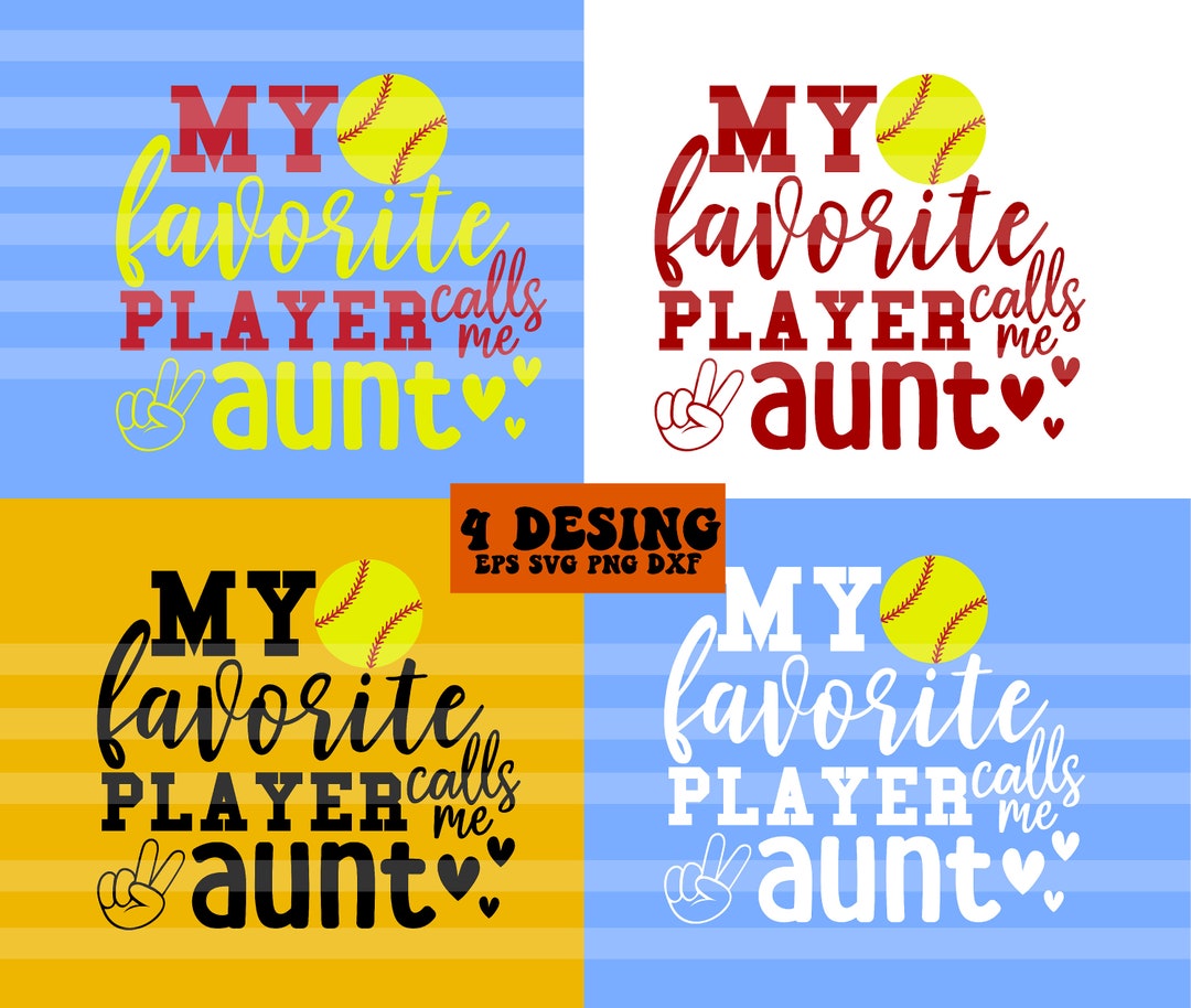 Softball Aunt Svg Fun Gift for Aunt Svg Softball Shirt Svg Etsy