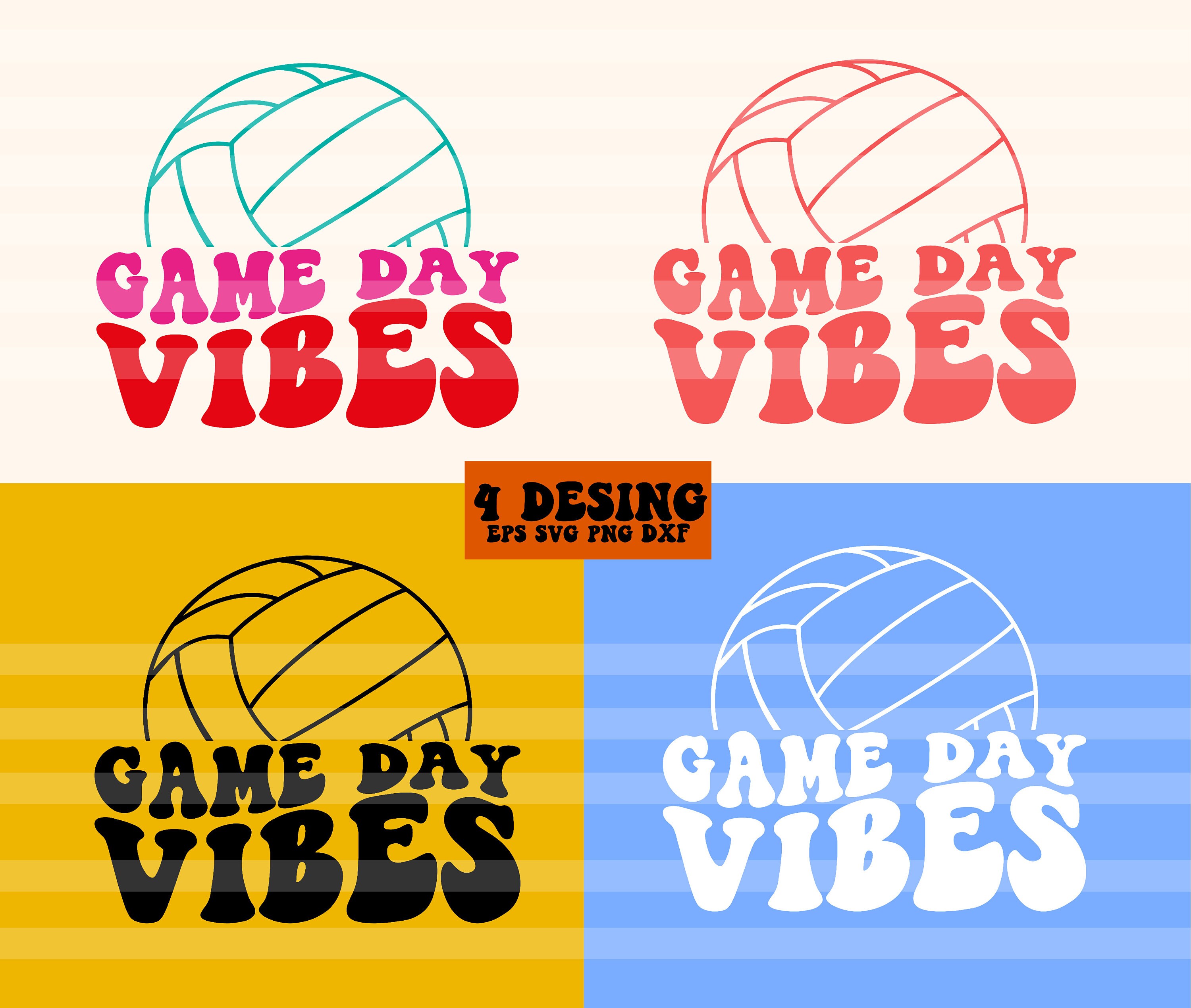 Game Day Vibes Volleyball Svg Volleyball Tshirt Svg Etsy