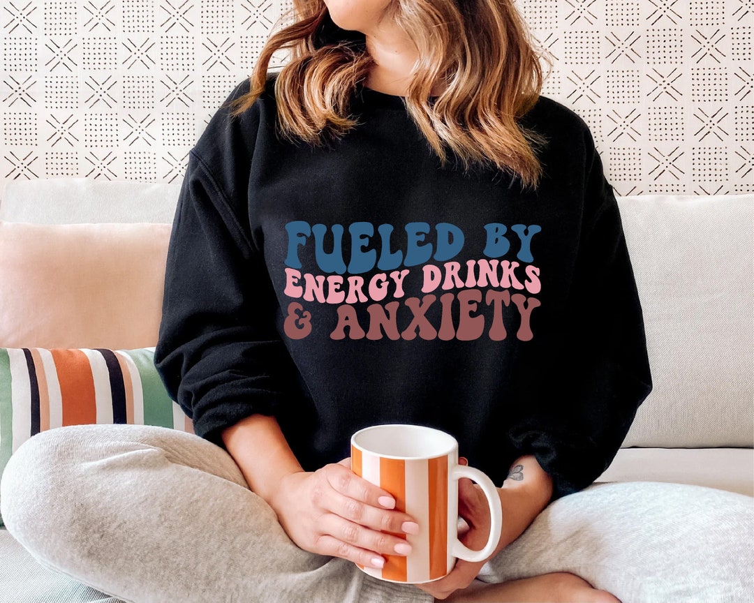 Fueled by Energy Drinks and Anxiety SVG Motivational Svg Etsy