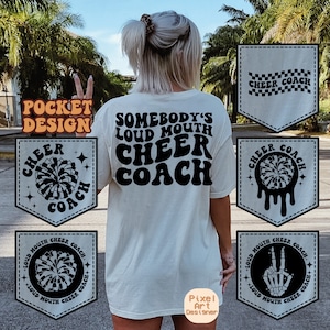 Somebody's Loud Mouth Cheer Coach Png Svg, Football Cheer Mama Svg, Cheer Mom Svg, Cheer Svg, Cheer Coach T-Shirt Svg, Wavy Stacked Svg