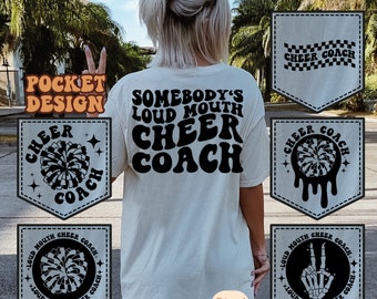 Somebody's Loud Mouth Cheer Coach Png Svg, Football Cheer Mama Svg, Cheer Mom Svg, Cheer Svg, Cheer Coach T-Shirt Svg, Wavy Stacked Svg