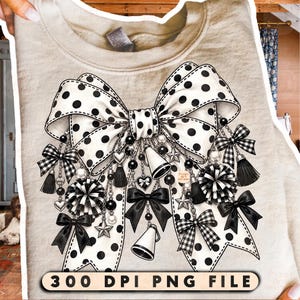 Motifs de pom-pom girl Coquette, nœud papillon Cheer Charm (PNG), nœud papillon sport à carreaux, pom-pom girl (PNG), pom-pom girl pour jour de match (PNG), sublimation pour maman de pom-pom girl