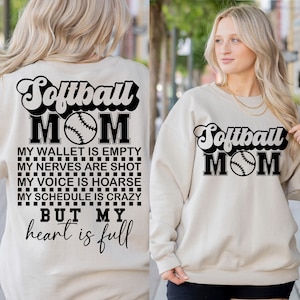 Softball Mom My Wallet is Empty Svg, Softball Svg, Softball Mom Svg, Softball T-Shirt Svg, Softball Lover Svg, Softball Vibes, Softball Life