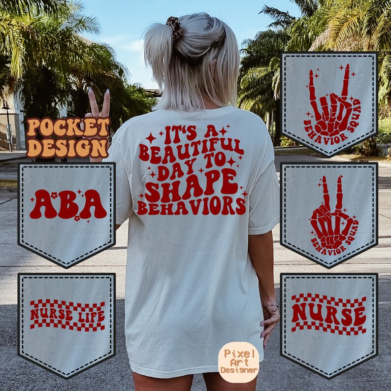 It's A Beautiful Day To Shape Behaviors Svg, ABA Gift Svg, Behavior Squad Shirt Svg, Behavior Therapist Svg, Behavior Svg, Wavy Stacked Svg