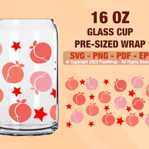 Peaches Juice Svg, 16oz Glass Can Svg, Libbey Glass Can Wrap Svg, Juice Svg, Doing Just Peachy Svg, Funny Peach Butt Svg, Humor Sarcastic