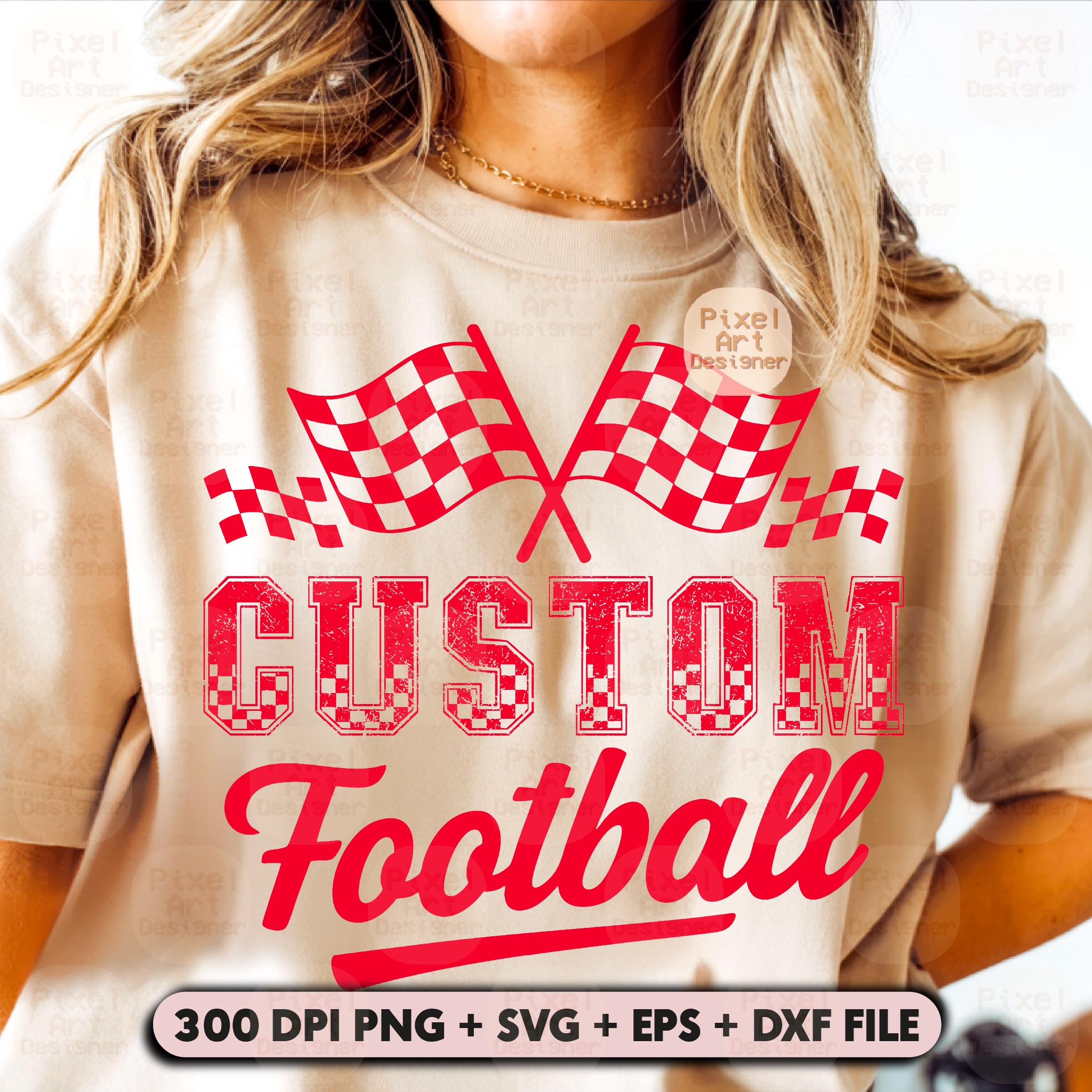 Custom Football SVG PNG, Personalized Mascot Name Shirt Design ...