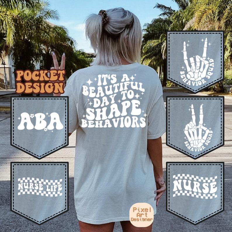 It's A Beautiful Day To Shape Behaviors Svg, ABA Gift Svg, Behavior Squad Shirt Svg, Behavior Therapist Svg, Behavior Svg, Wavy Stacked Svg