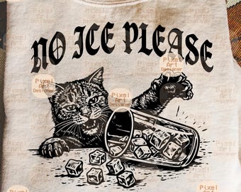 No Ice Please SVG PNG, Political Protest Cat Design, Anti ICE Statement Shirt Graphic, Activist Digital File, Feminist Protest Quote