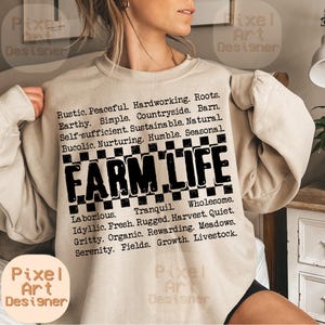 Farm Life Words Svg Png, Farm Positive Svg, Motivational Svg, Funny Farm Svg, Funny Women Svg, Farm Svg, Farm Quote Svg, Women T-Shirt Svg