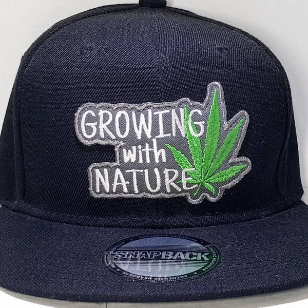 Growing With Nature hat. also only iron on patch available, message for custom colors or hat options