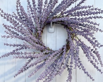 Mini Lavender Wreath , Small wreath for home decor  , Candle Wreath , Farmhouse wreath , Wreaths for Kitchen Cabinets and Wall Decor