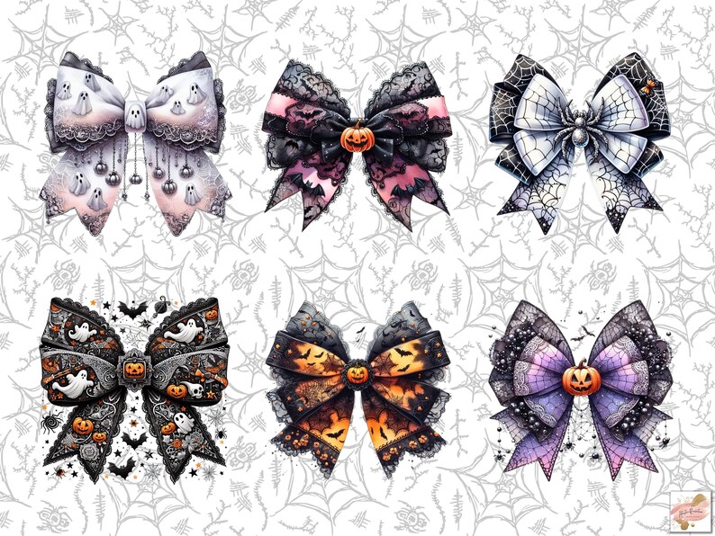 Halloween Coquette Bow Png Bundle, Halloween Coquette Png, Halloween Bow PNG, Halloween Clipart Bundle, Spooky vibes Png Halloween Shirt Png image 9