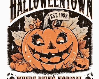 Halloweentown 1998 PNG, Halloween png, Halloween Shirt png, Retro Halloween png, Halloween Pumpkin png, Fall png, Spooky Sublimation designs