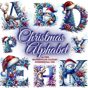 Weihnachten Alphabet Png Bundle, Weihnachtsbuchstaben Png Reindeer Santa Schneemann Becher Wrap Tassen Weihnachten Ornament Andenken Kommerzielle Nutzung Png