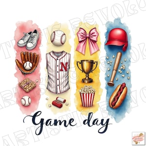 Honkbal png, wedstrijddag honkbalcoquette png, honkbalstrik png, honkbal mama png, honkbal moeder png, penseelstreek honkbal png