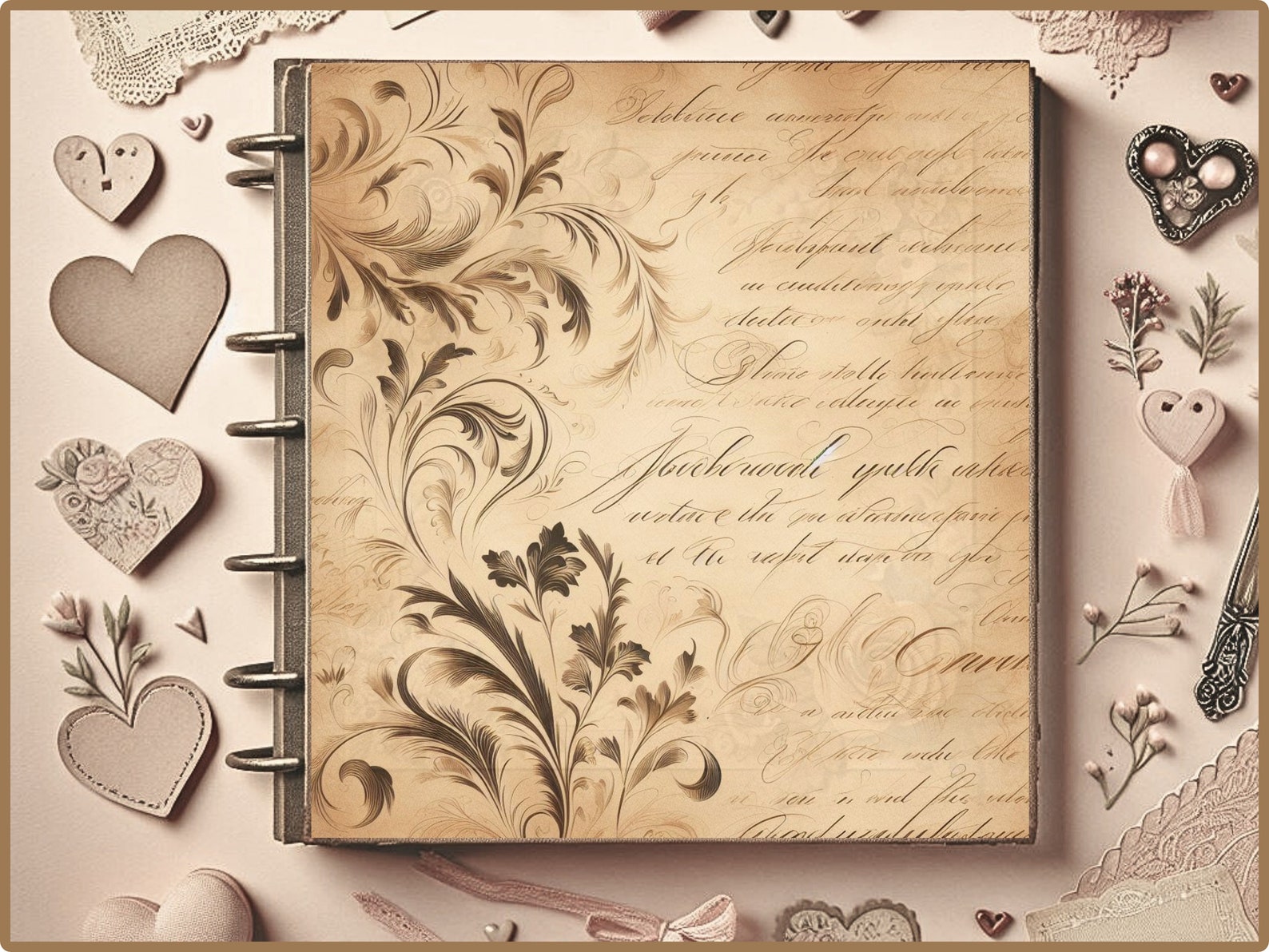 Old Handwriting Junk Journal Pages, Old Handwritten Letters Vintage Old