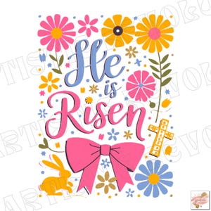 Ele ressuscitou PNG, Páscoa retrô Png, Mateus 28:6, Páscoa cristã png, Páscoa Jesus png, Versículo da Bíblia Png, Pincelada de Páscoa, Coelhinho da Páscoa