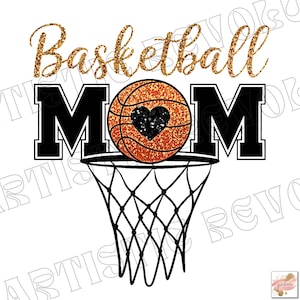 Baloncesto Png, Baloncesto Mamá Png, Día del Juego de Baloncesto Png, Baloncesto Mamá Png Sublimación, Diseño de Camiseta Retro con Brillo de Baloncesto Png