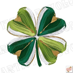 Dia de São Patrício Glitter Shamrock PNG, Design de Sublimação de Trevo de Quatro Folhas, Camisa Estilo Lantejoula Dia de São Patrício, Transferência DTF para Artesanato