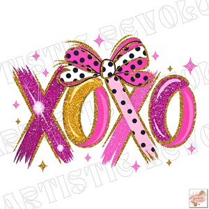 Roze XOXO Valentijnsdag png, Polka Dot Coquette Bow Valentine png, Valentijnsdag png, Xoxo png, Valentines png-ontwerpen, Valentijnsdag png