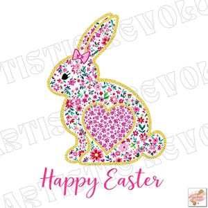 Frohe Ostern PNG, Rosa Blumen Chinoiserie Häschen Png, Millennial Ostern Png, Rosa Toile Osterkaninchen Png, Ostern Kokette Png, Mädchen