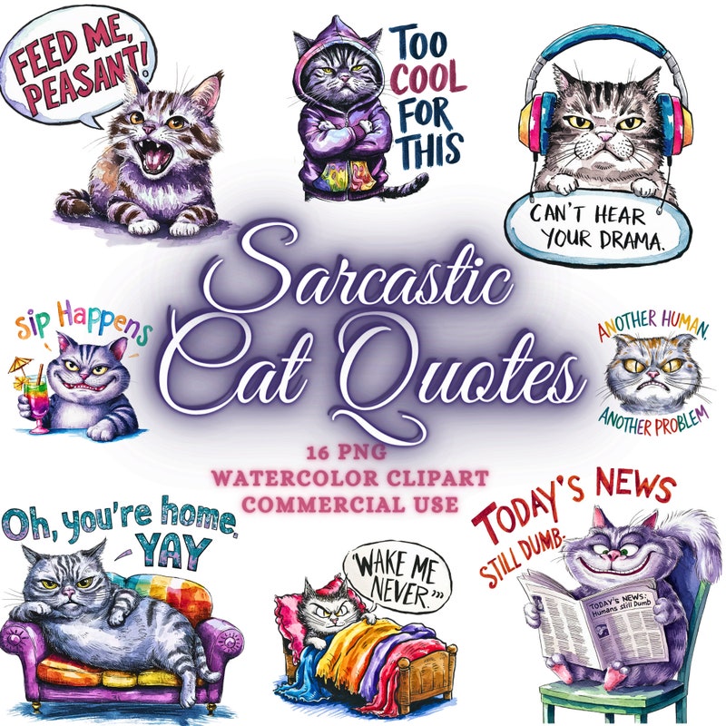 Funny Cat Quotes - Etsy