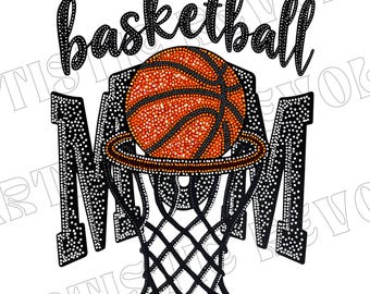 Retro Basketball Mom PNG, Glitter Basketball PNG, Basketball Mama Sublimation Design, Digital Download, Basketball Shirt Design, Mug Png