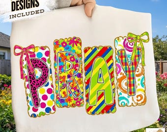 Beten PNG, Kokette Christliche PNG, Preppy PNG, Girly Faux Glitter Png, Trendige Png, Pinselstrich Png Religiös Png Shirt Design Sublimation Png