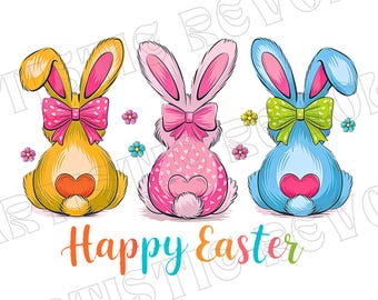 Coquette Easter Bunny Png, Easter Coquette Png, Happy Easter PNG, Retro Easter Png, Brushstroke Easter Png, Glitter Easter Png, Easter Girl