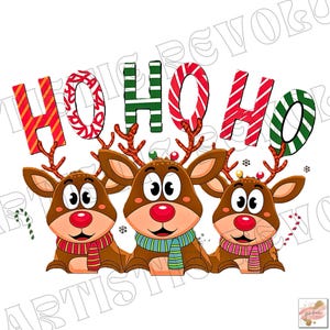 Xo xo xo Weihnachten Png, niedliches Aquarell Rentier Weihnachten png Retro Weihnachten png Lustige Weihnachtssublimation Frohe Weihnachten Rentier Png