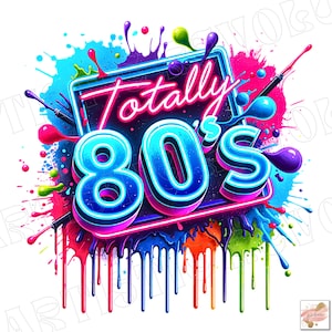 Design de sublimação PNG de neon dos anos 80, neon colorido dos anos 80, retrô dos anos 80, vintage dos anos 80, PNG moderno, design de camiseta retrô, DTF, adesivo retrô PNG