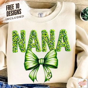 Floral Nana png, Coquette Nana png, Floral Grandma png, Nana Bow Png, Nana graphic, Nana sublimation shirt design Grandmother Trendy Design