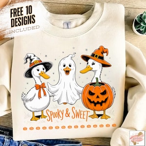 Boo Ghost Goose Png, Spooky Halloween Goose PNG, Halloween Shirt, Autumn Png, Skeleton Goose, Halloween Sublimation Design Pumpkin Goose Png