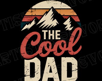 PNG de papá retro genial, PNG de papá excursionista, PNG de paternidad, PNG de papá occidental, regalo del Día del Padre, diseños de papá modernos, diseño de camiseta de papá genial, papá acampando