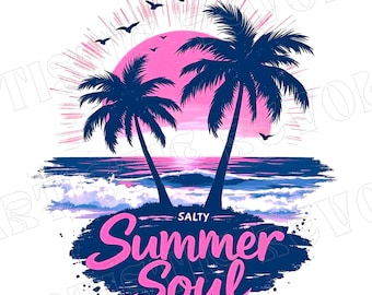 Retro salzige Seele Png, Sommervibes Png, Sommer Strand Png Shirt, salzige Sommer Shirt Design Retro Shirt Design, salzige Sommer Meersalz Sand Png
