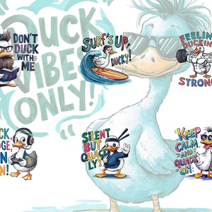 43 Funny Quotes Duck Clipart Bundle, Cute Bird Png Bundle, Watercolor Birds Clipart Png, Funny Birds Sublimation Png, Funny Quotes Bundle image 9