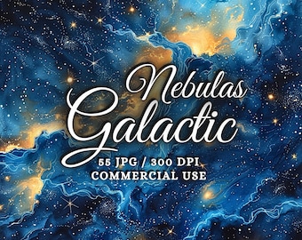 55 Galactic Nebula Digital Paper Pack, Starry Sky Space Backgrounds Watercolor Galaxy Space Wallpaper Galaxy Digital Papers Space Background