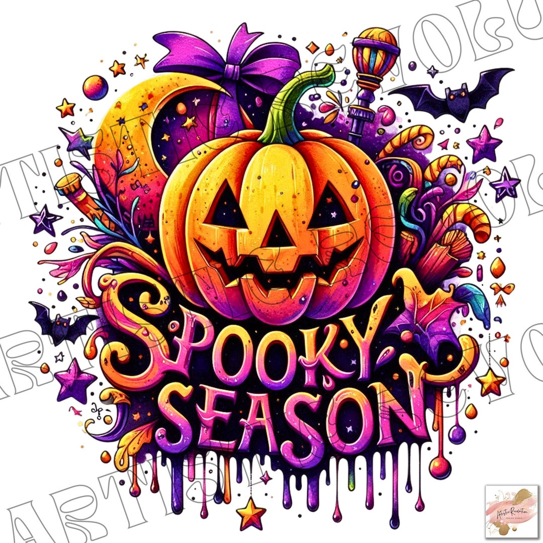 Spooky Season Png, Retro Halloween Png, Spooky Png, Pumpkin Png ...