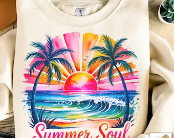 PNG de Alma de Verão Retrô, PNG de Vibrações de Verão, PNG de Camiseta de Praia de Verão, Design de Camiseta de Verão Salgado, Design de Camiseta Retrô de Verão Salgado com Areia do Mar PNG