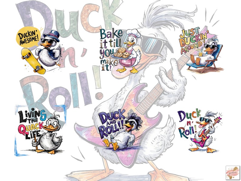 43 Funny Quotes Duck Clipart Bundle, Cute Bird Png Bundle, Watercolor Birds Clipart Png, Funny Birds Sublimation Png, Funny Quotes Bundle image 8