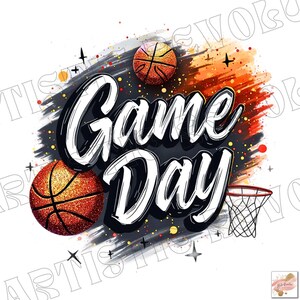 Día del juego de baloncesto Png, Baloncesto Png, Mamá de baloncesto Png, Mamá de baloncesto Png Sublimación Acuarela Baloncesto Png Diseño de camiseta del día del juego