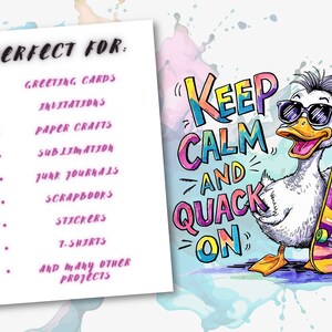 43 Funny Quotes Duck Clipart Bundle, Cute Bird Png Bundle, Watercolor Birds Clipart Png, Funny Birds Sublimation Png, Funny Quotes Bundle image 2