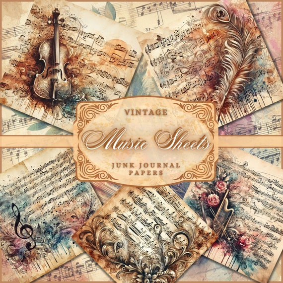 Lot De 50 Feuilles De Papier Vintage Pour Scrapbooking - 12 X 17 Cm - Fournitures D'art Naturel - Décoration Pour Planificateur, Carte, Journal Intime, Album (A