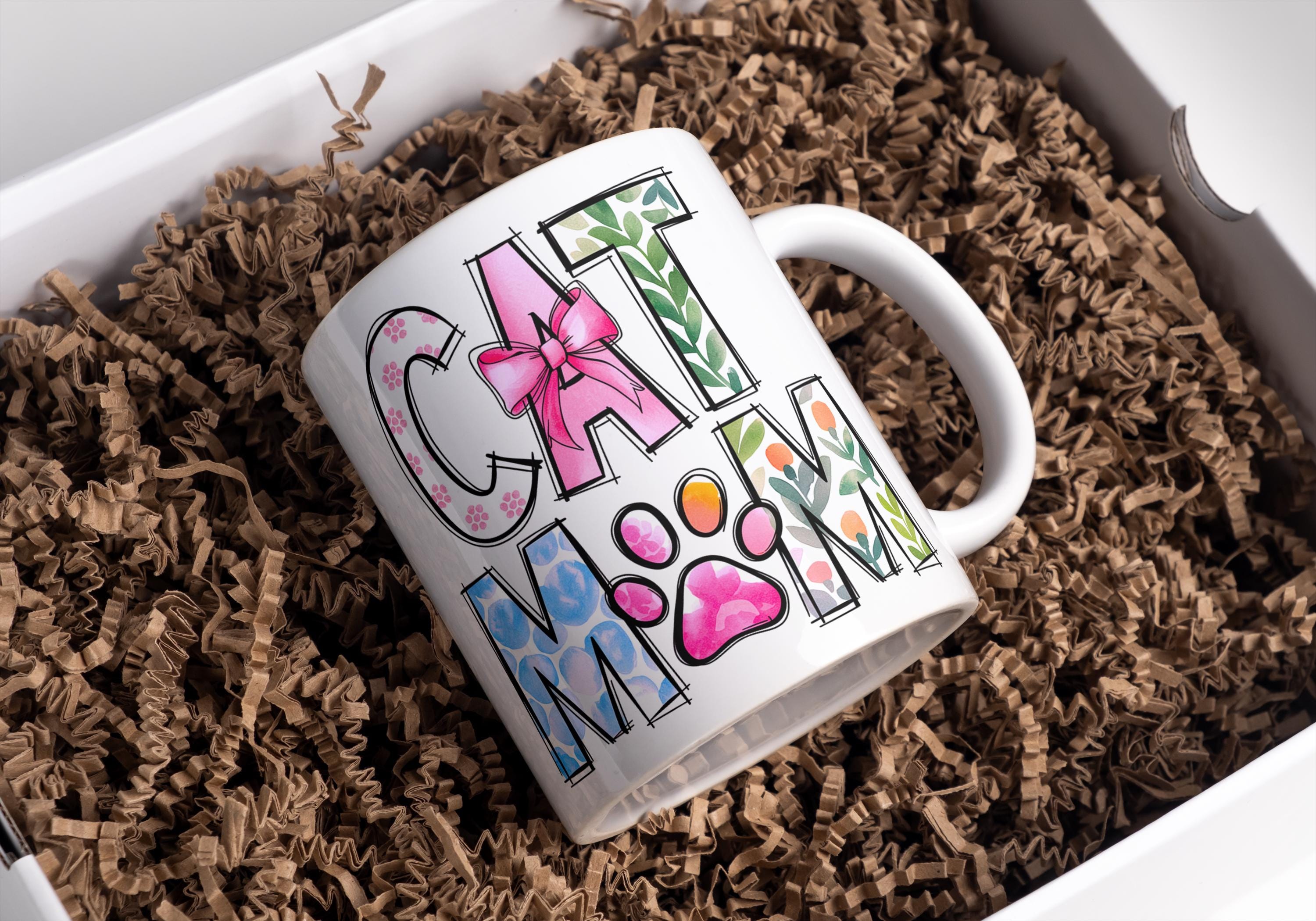 Retro Floral Cat Mom Png, Coquette Bow Cat Mom Png, Mama Mom File ...