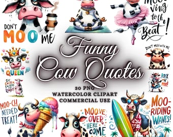 30 Sarcastic Coffee Mug Sublimation Bundle | Funny Quotes | Funny Cow Mug Print | Sarcastic Quotes Mug Print | Funny Mug Design, Cow Clipart