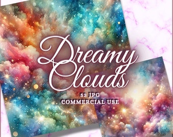Dreamy Watercolor Background Clipart Bundle, Watercolor Textured Backgrounds, Sublimation Backgrounds Abstract Backgrounds Paint Backgrounds
