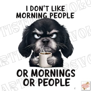 Sarcastische koffiehond png, grappige hond png, sarcastische hond png, grappige hond sublimatieontwerp, sarcastische hondsublimatie, grappige hond shirtontwerp