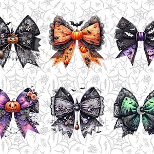 Halloween Coquette Bow Png Bundle, Halloween Coquette Png, Halloween Bow PNG, Halloween Clipart Bundle, Spooky vibes Png Halloween Shirt Png image 8