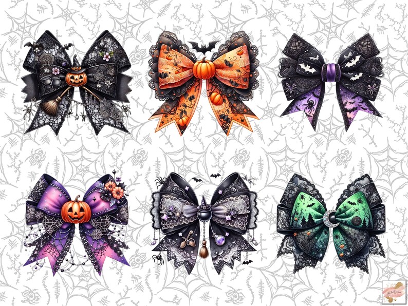 Halloween Coquette Bow Png Bundle, Halloween Coquette Png, Halloween Bow PNG, Halloween Clipart Bundle, Spooky vibes Png Halloween Shirt Png image 8