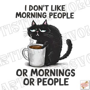 Chat café sarcastique png, image de chat drôle, png chat sarcastique, conception sublimation de chat drôle, sublimation de chat sarcastique, conception de chemise de chat drôle